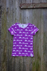Farm Silhouette T-Shirt Purple