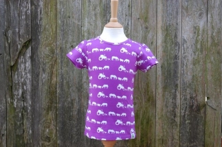 Farm Silhouette T-Shirt Purple