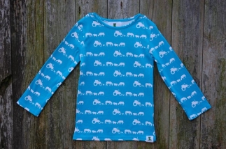 Farm Silhouette Long Sleeved Tee Turquoise