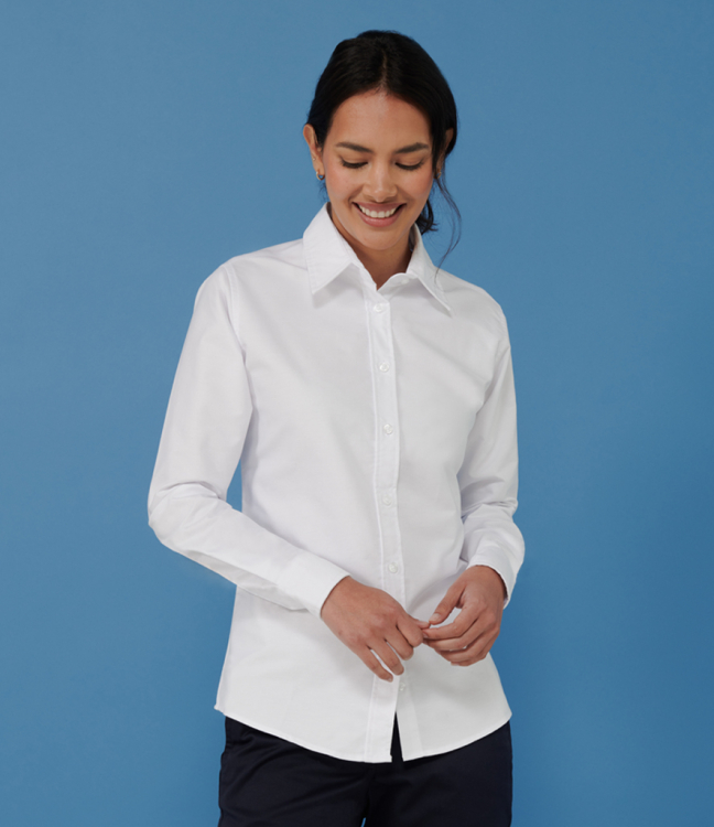 H511 Henbury Ladies Long Sleeve Classic Oxford Shirt