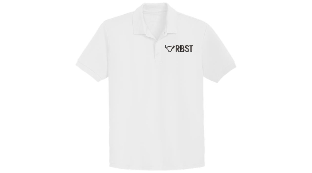 White with black logo 