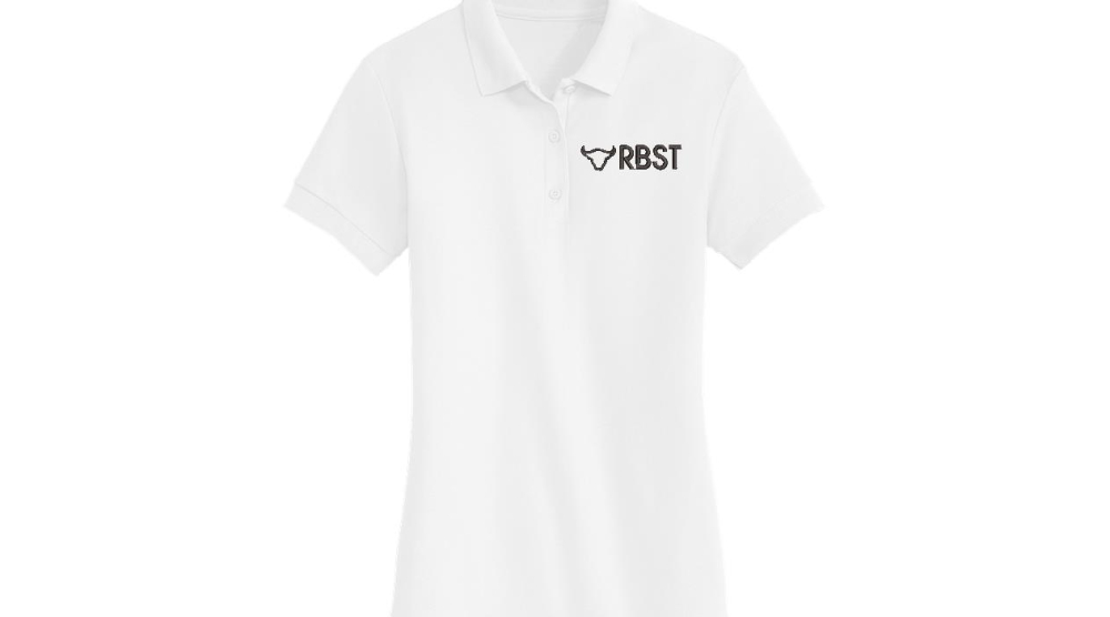 White with black logo 